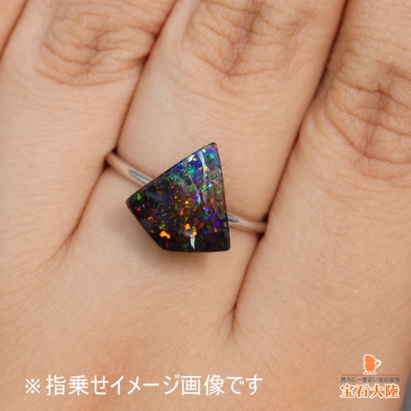 天然ボルダーオパール 2.95ct【花火のような煌めき】オーストラリア
