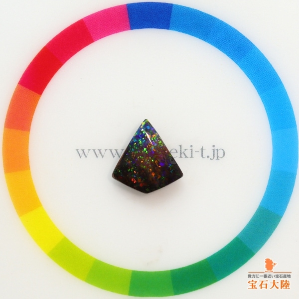 天然ボルダーオパール 2.95ct【花火のような煌めき】オーストラリア