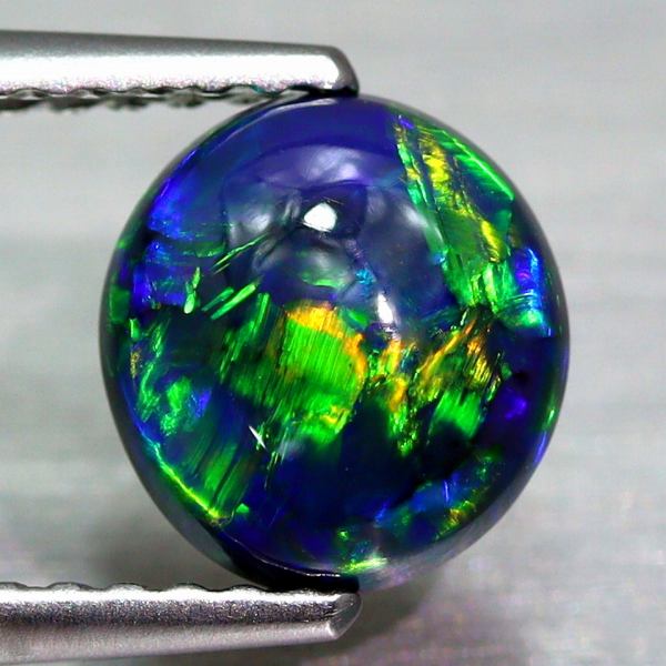 天然ブラックオパール 1.13ct 【ネオングリーン&黒生地】 高品質