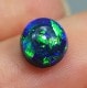 天然ブラックオパール 1.13ct 【ネオングリーン&黒生地】 高品質