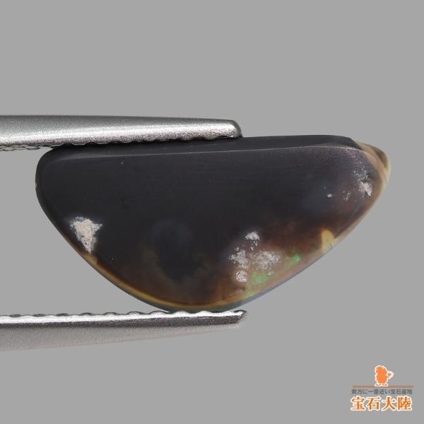 天然ブラックオパール 0.87ct 【ブルーグリーン】 ライトニングリッジ