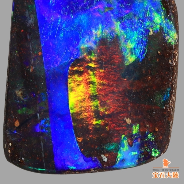 天然ボルダーオパール 4.45ct 【激動グリーン・ブルー】オーストラリア