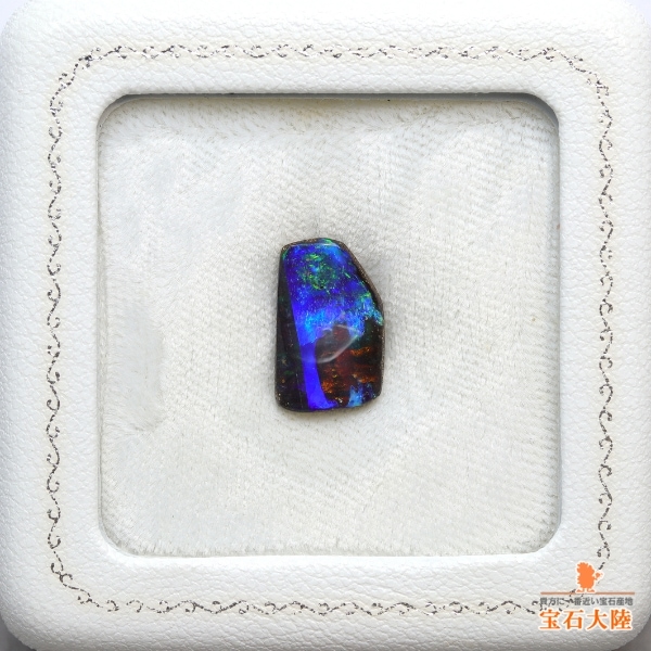 天然ボルダーオパール 4.45ct 【激動グリーン・ブルー】オーストラリア