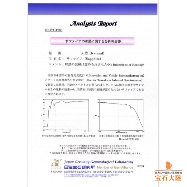 天然サファイア 1.49ct 【非加熱・メタリックな煌めき】 スリランカ 分析書付