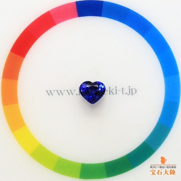 天然スリランカハートサファイアリング 天然サファイア 1.32ct 【ROYAL BLUE】ハートシェイプ 美品