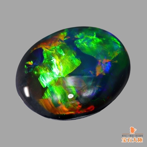 天然ブラックオパール 1.87ct【極上の強ネオン遊色】ジェム品質