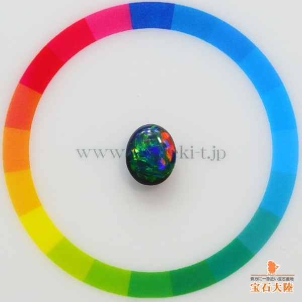 天然ブラックオパール 1.87ct【極上の強ネオン遊色】ジェム品質