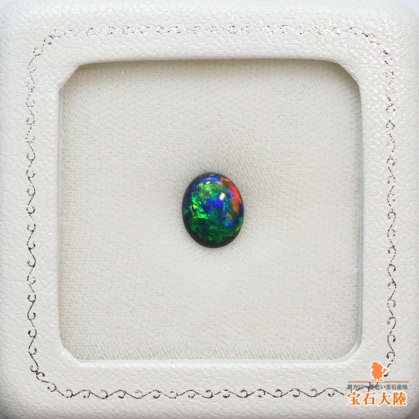 天然ブラックオパール 1.87ct【極上の強ネオン遊色】ジェム品質