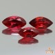 天然スピネル 0.41ct/3P 【レッド3石セット】 マーキス ミャンマー