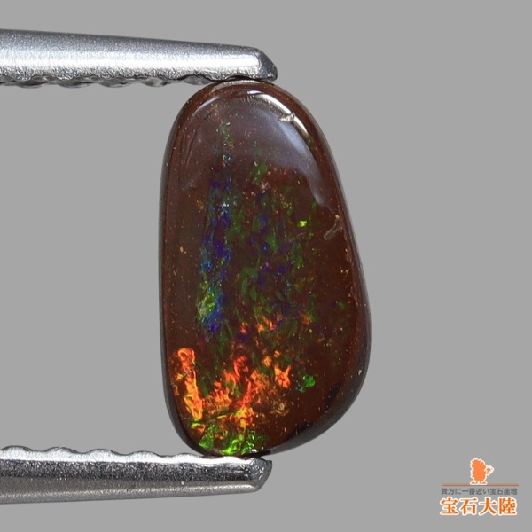 天然ボルダーオパール 0.76ct 【グリーンフラッシュ】オーストラリア