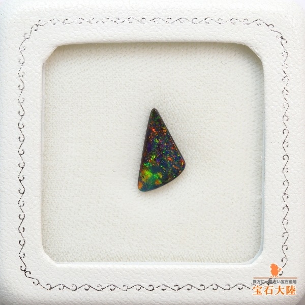 天然ボルダーオパール 3.02ct【レッド&グリーン】オーストラリア