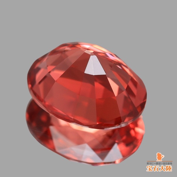 天然スピネル 1.31ct 【オレンジニッシュレッド】 ミャンマー 日独ミニ鑑別