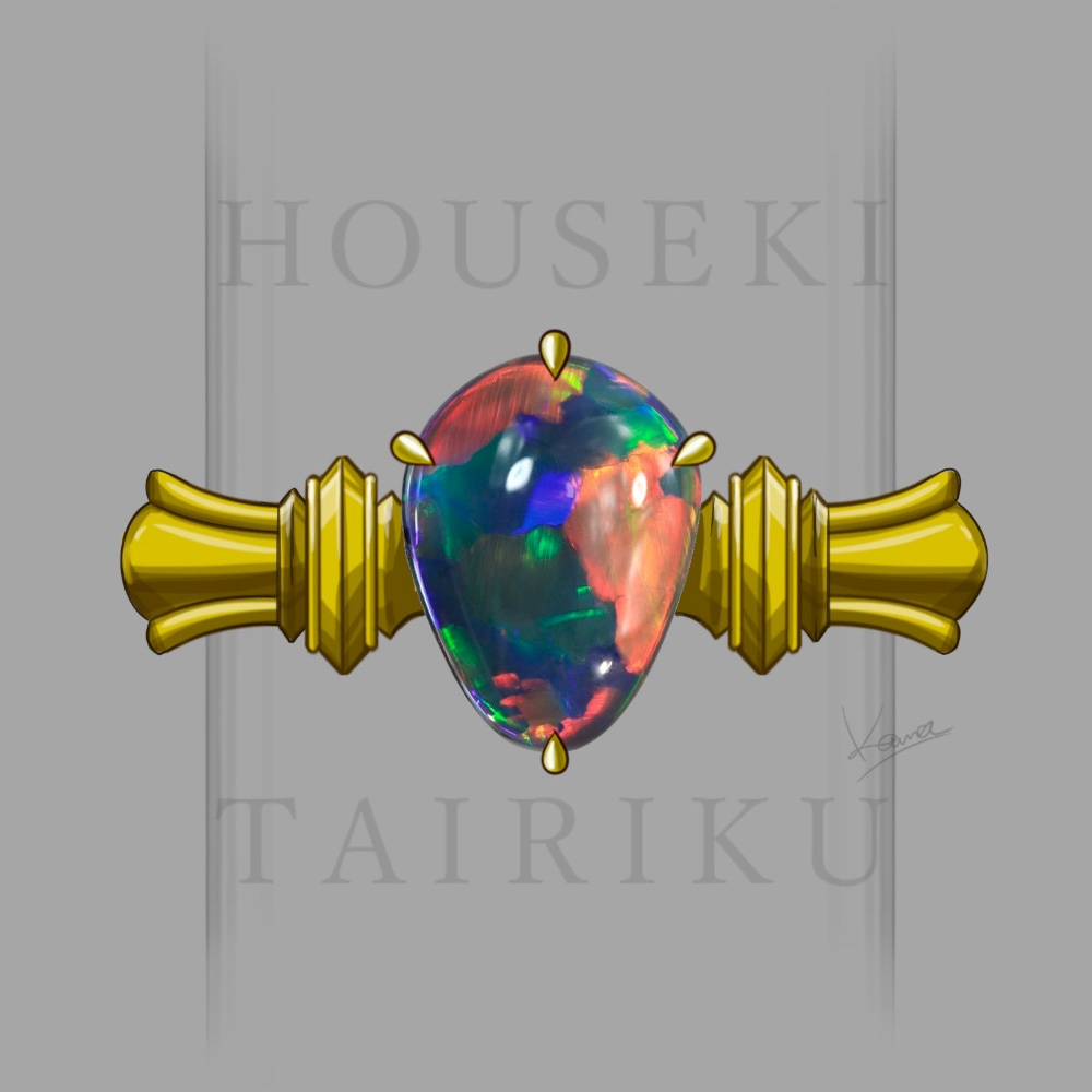 天然ブラックオパール 2.57ct 【最高峰クオリティー】 両面遊色 クックラン産出