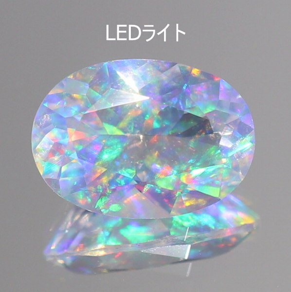 天然ウォーターオパール 0.50ct 【ファセットカット】 メキシコ
