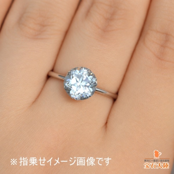 天然ジルコン 3.32ct 【極輝ホワイト】カスタムカット