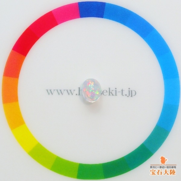 天然ウォーターオパール 0.73ct 【美遊色】 メキシコ
