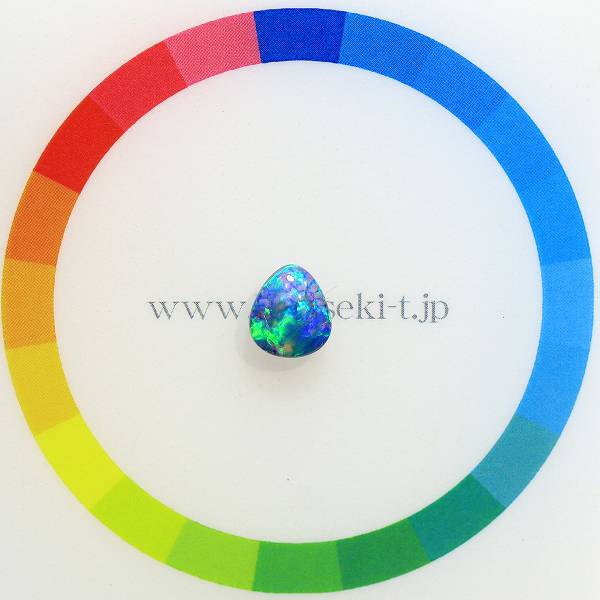 天然ブラックオパール 1.28ct 【Neon Green】 ライトニングリッジ
