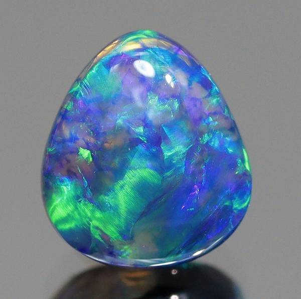 天然ブラックオパール 1.28ct 【Neon Green】 ライトニングリッジ