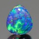 天然ブラックオパール 1.28ct 【Neon Green】 ライトニングリッジ