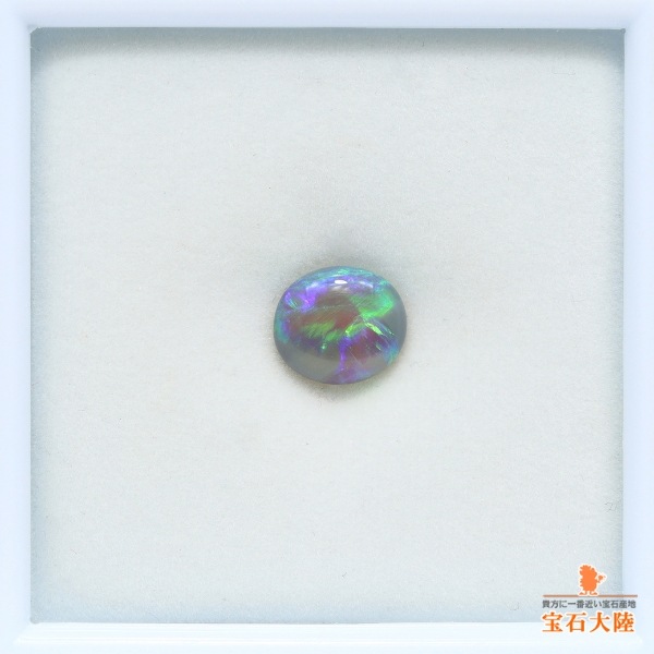 天然オパール 1.86ct 【瑞々しい透明感】 両面遊色 ライトニングリッジ