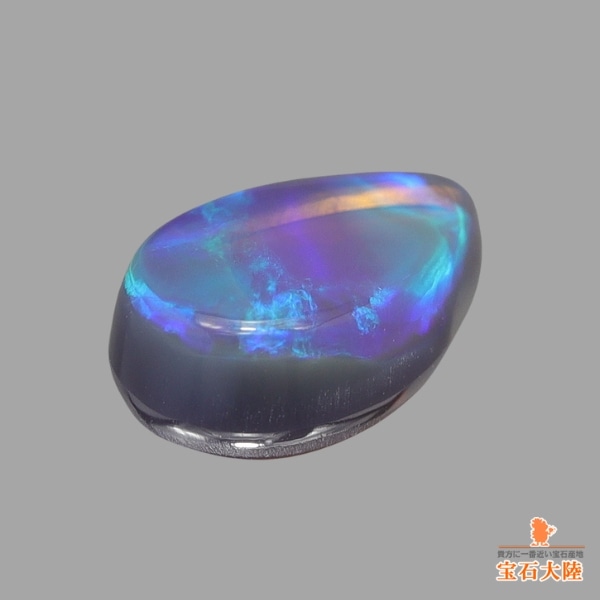 天然ブラックオパール 0.96ct 【ブルー遊色】 ライトニングリッジ