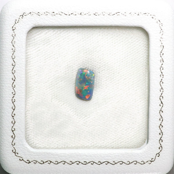 天然ブラックオパール 1.41ct 【美パターンマルチ遊色】