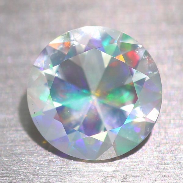 天然ウォーターオパール 0.55ct 【ラウンドファセット】 メキシコ