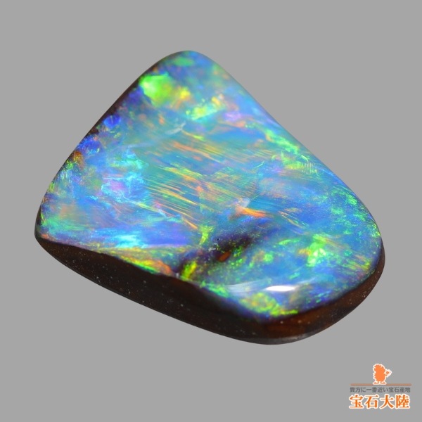 ♥　天然石（ボルダーオパール）のピクチャーストーン✨✨ 天然ボルダーオパール 3.33ct 【ブルーグリーン遊色】オーストラリア