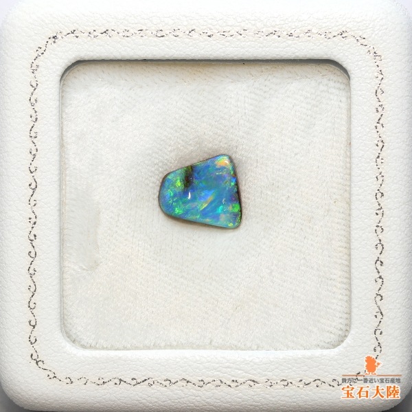 天然ボルダーオパール 3.33ct 【ブルーグリーン遊色】オーストラリア