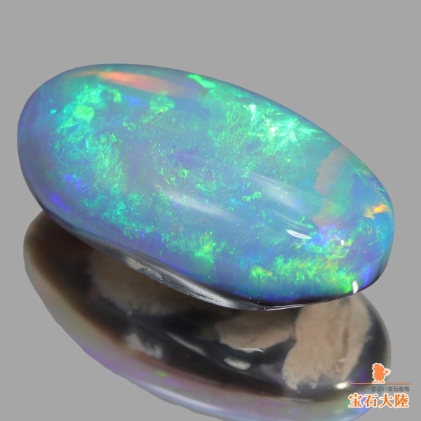 天然ブラックオパール 2.63ct 【水中の様なグリーンブルー遊色】