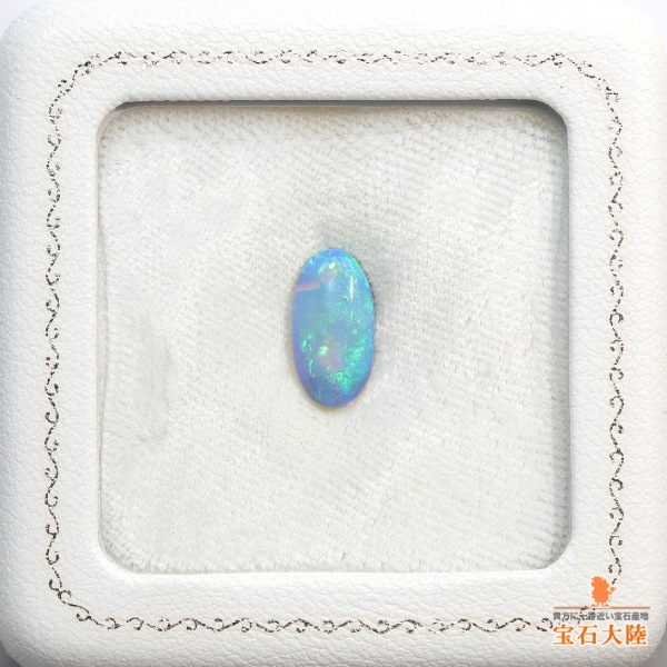 天然ブラックオパール 2.63ct 【水中の様なグリーンブルー遊色】 