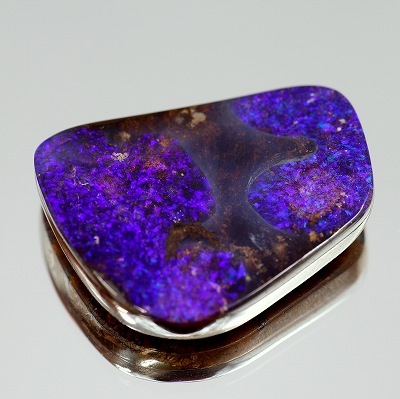 天然ボルダーオパール 10.22ct 【ブルーパープル】