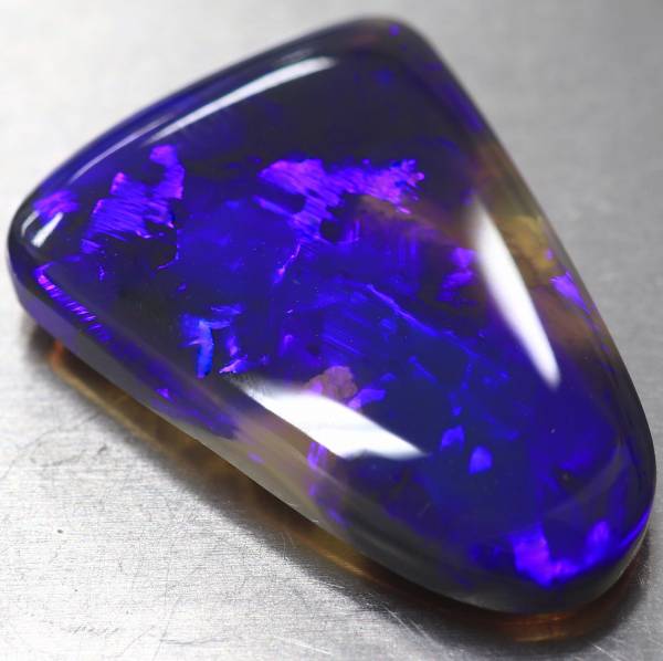 天然ブラックオパール 12.27ct 【パープルブルー遊色】 クリスタル