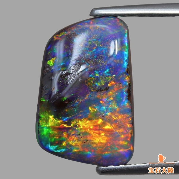 天然ボルダーオパール 3.40ct 【マルチ美遊色】オーストラリア