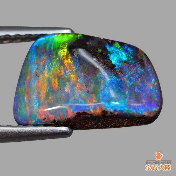 天然ボルダーオパール 3.40ct 【マルチ美遊色】オーストラリア