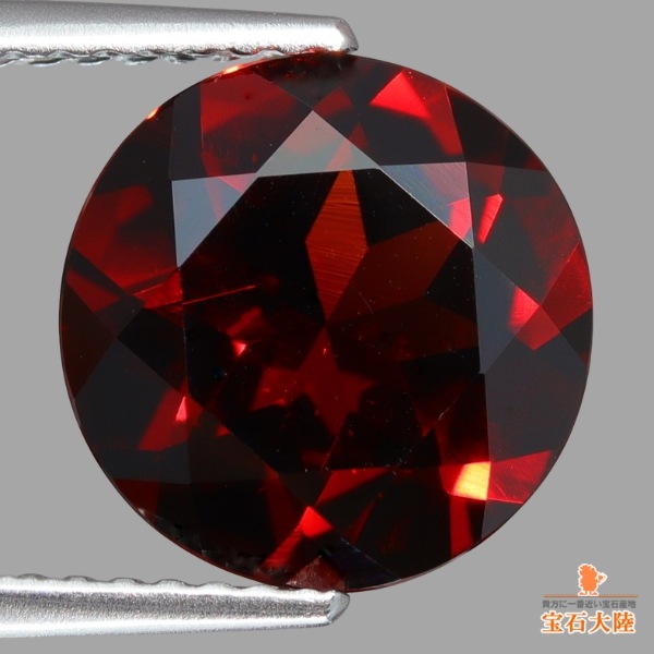 天然ガーネット 3.92ct 【濃厚レッド】10mmラウンド 成分3種混合