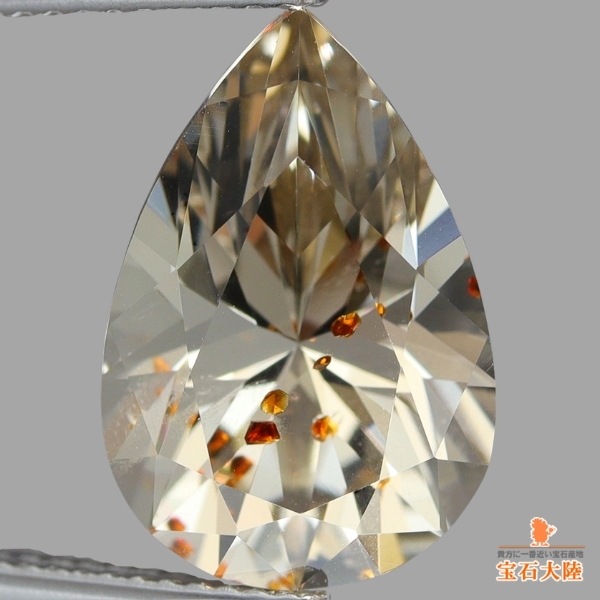 天然ガーネットインクォーツ 5.71ct 【個性的】ペアシェイプ