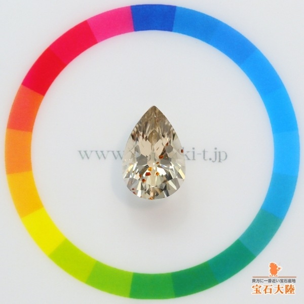 天然ガーネットインクォーツ 5.71ct 【個性的】ペアシェイプ