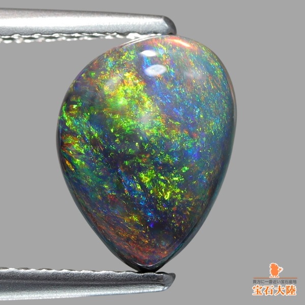 天然ブラックオパール 1.52ct 【マルチ美遊色】