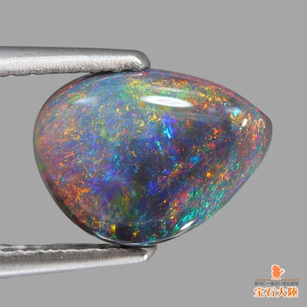 天然ブラックオパール 1.52ct 【マルチ美遊色】
