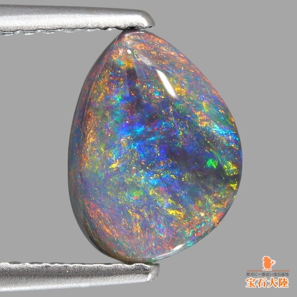 天然ブラックオパール 1.52ct 【マルチ美遊色】