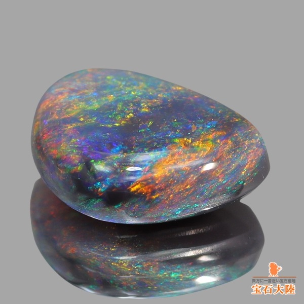 天然ブラックオパール 1.52ct 【マルチ美遊色】