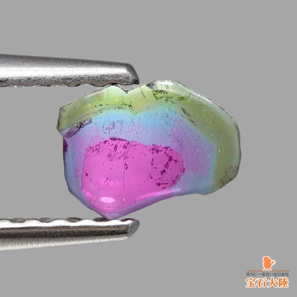 天然トリカラートルマリン 0.29ct 【パライバ】 スライス ブラジル GIA産地鑑別付