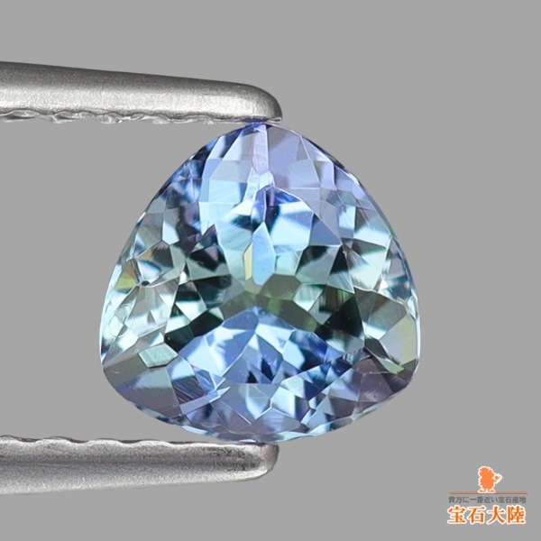 天然ゾイサイト 0.62ct 【マルチブルー】トリリアントカット
