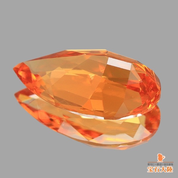なお★美しいオレンジカラー天然スペサルティンガーネット★リングオーダー 天然スペサルティンガーネット0.26ct【タンザニア】☆オレンジ色