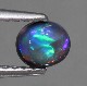 天然ブラックオパール　0.34ct　【ローリング遊色】 レッド