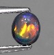 天然ブラックオパール　0.34ct　【ローリング遊色】 レッド