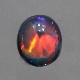 天然ブラックオパール　0.34ct　【ローリング遊色】 レッド