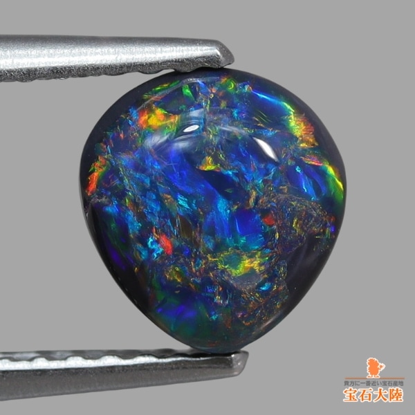 天然ブラックオパール 0.95ct 【黒生地・マルチ遊色】ライトニングリッジ