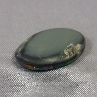 満点の遊色！天然ブラックオパールペンダント S925純銀製 10×12mm主石